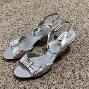 Predictions Shimmering Silver Sandals